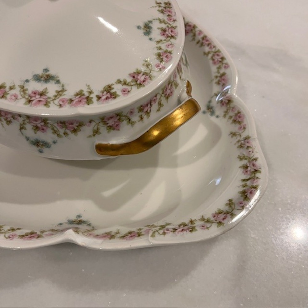 Theodore Haviland Serving Dish Set Floral Gold Trim Elegant China - Picture 4 of 10